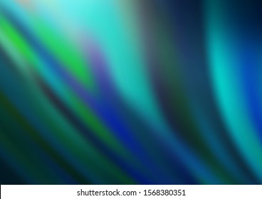 Dark Blue, Green vector pattern with liquid shapes. Modern gradient abstract illustration with bandy lines. Marble style for your business design.