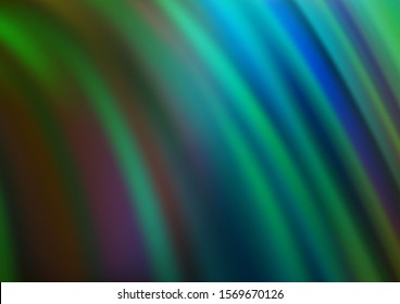 Dark Blue, Green vector pattern with liquid shapes. Modern gradient abstract illustration with bandy lines. The elegant pattern for brand book.