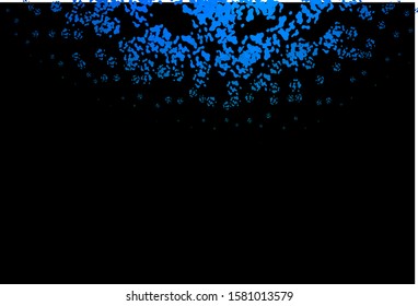 Dark Blue, Green vector pattern with chaotic shapes. Modern abstract illustration with colorful random forms. Modern design for your business card.