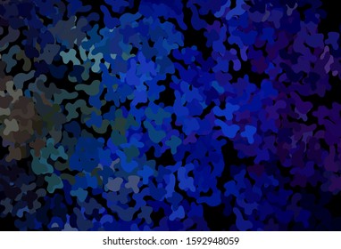 Dark Blue, Green vector pattern with random forms. Colorful chaotic forms with gradient in modern style. Best smart design for your business.