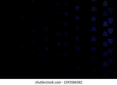 Dark Blue, Green vector pattern with magic elements. Retro design in abstract style with witchcraft forms. Design for magic, spiritual events.