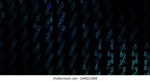 Dark Blue, Green vector pattern with magic elements. Abstract illustration with gothic gradient shapes. Best design halloween events.