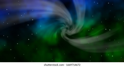 Dark Blue, Green vector pattern with abstract stars. Modern geometric abstract illustration with stars. Pattern for websites, landing pages.