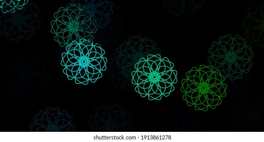 Dark Blue, Green vector pattern with abstract shapes. Colorful illustration with simple gradient shapes. Smart design for your business.