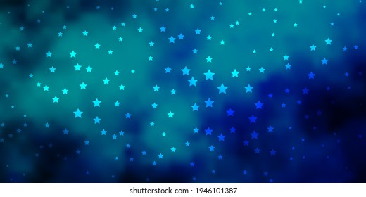 Dark Blue, Green vector pattern with abstract stars. Colorful illustration in abstract style with gradient stars. Pattern for websites, landing pages.