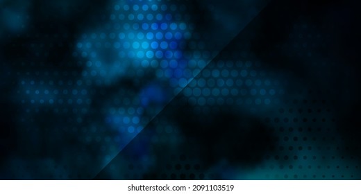 Dark Blue, Green vector pattern with circles. Glitter abstract illustration with colorful drops. Design for your commercials.