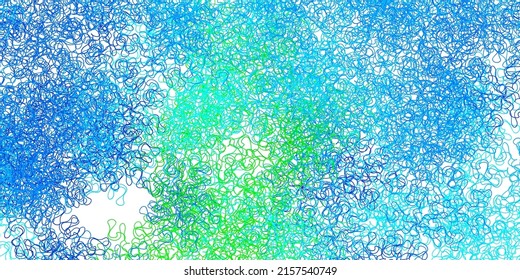 Dark blue, green vector pattern with curved lines. Illustration in abstract style with gradient curved.  Pattern for ads, commercials.
