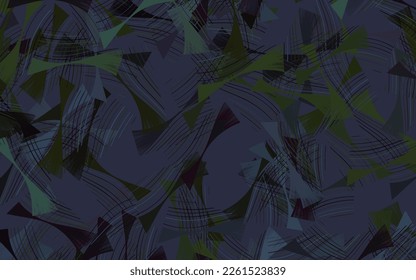 Dark Blue, Green vector pattern with curved lines.