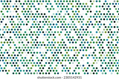 Dark Blue, Green vector pattern with colorful hexagons. Illustration of colored hexagons on white surface. Beautiful design for your business advert.