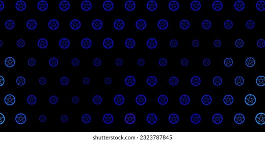 Dark Blue, Green vector pattern with magic elements. Illustration with magical signs of spiritual power. Simple base for your occult design.