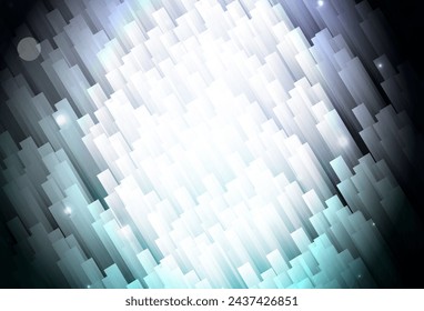 Dark Blue, Green vector pattern with sharp lines. Lines on blurred abstract background with gradient. Template for your beautiful backgrounds.