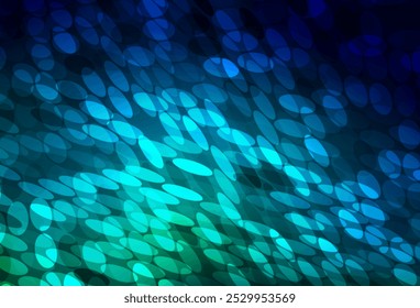 Dark Blue, Green vector pattern with spheres. Modern abstract illustration with colorful water drops. Pattern for textures of wallpapers.