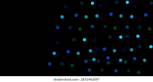 Dark Blue, Green vector pattern with spheres. Beautiful colored illustration with blurred circles in nature style. Pattern for ads, booklets.