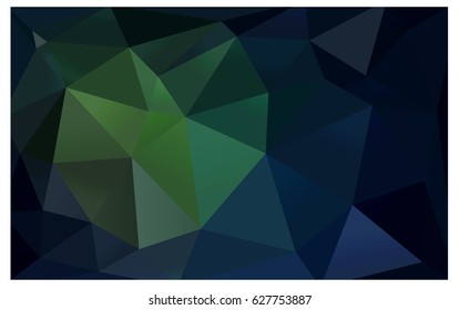 Dark Blue, Green vector Pattern.  triangular template. Geometric sample. Repeating routine with triangle shapes. New texture for your design. Pattern can be used for background.