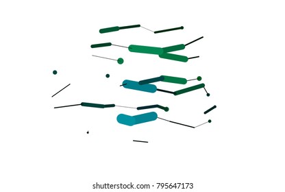 Dark Blue, Green vector pattern with rounded lines. Modern geometrical abstract illustration with staves. The pattern can be used for medical ad, booklets, leaflets