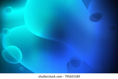 Dark Blue, Green vector pattern with liquid shapes. A sample with blurred bubble shapes. New composition for your brand book.
