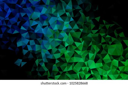 Dark Blue, Green vector polygon abstract background. An elegant bright illustration with gradient. The completely new template can be used for your brand book.