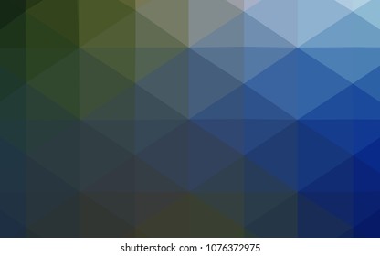 Dark Blue, Green vector polygon abstract background. Colorful abstract illustration with gradient. A completely new template for your business design.