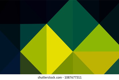 Dark Blue, Green vector polygon abstract background. Shining colored illustration in a new style. Brand-new style for your business design.