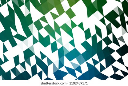 Dark Blue, Green vector polygon abstract background. An elegant bright illustration with gradient. The polygonal design can be used for your web site.