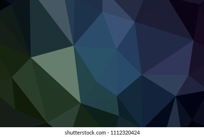 Dark Blue, Green vector polygon abstract layout. Polygonal abstract illustration with gradient. A completely new design for your leaflet.
