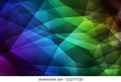Dark Blue, Green vector polygon abstract background. Colorful illustration in abstract style with triangles. New template for your brand book.
