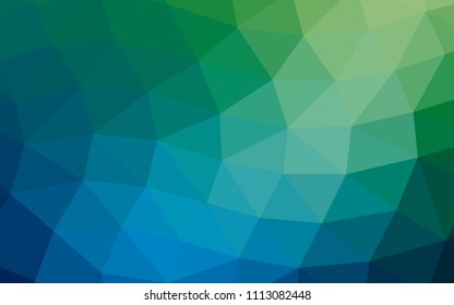 Dark Blue, Green vector polygon abstract polygon abstract. Modern geometrical abstract illustration with gradient. A new texture for your design.