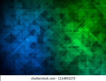 Dark Blue, Green vector polygon abstract polygon abstract. Glitter abstract illustration with an elegant design. The template can be used as a background for cell phones.
