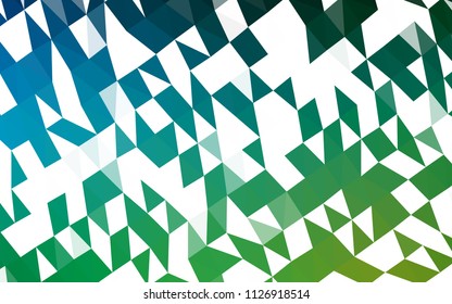 Dark Blue, Green vector polygon abstract pattern. Creative illustration in halftone style with gradient. A completely new template for your business design.