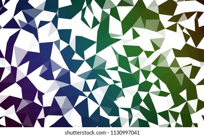 Dark Blue, Green vector polygon abstract background. Colorful illustration in abstract style with triangles. Best triangular design for your business.