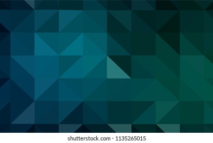 Dark Blue, Green vector polygon abstract background. Colorful illustration in polygonal style with gradient. Template for cell phone's backgrounds.