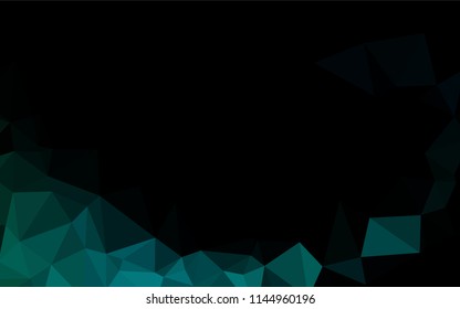 Dark Blue, Green vector polygon abstract background. An elegant bright illustration with gradient. A completely new design for your business.