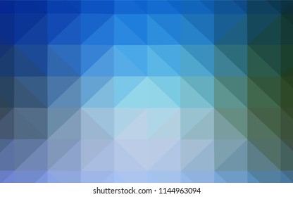 Dark Blue, Green vector polygon abstract background. Shining polygonal illustration, which consist of triangles. Pattern for a brand book's backdrop.