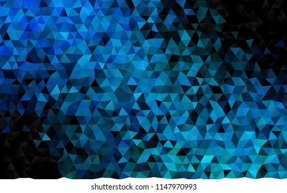 Dark Blue, Green vector polygon abstract pattern. A sample with polygonal shapes. The template can be used as a background for cell phones.