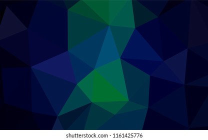 Dark Blue, Green vector polygon abstract background. Colorful illustration in polygonal style with gradient. Pattern for a brand book's backdrop.