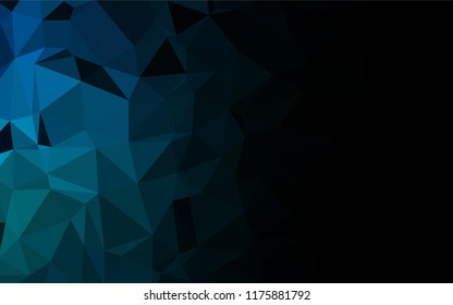 Dark Blue, Green vector polygon abstract backdrop. Colorful illustration in abstract style with gradient. A completely new template for your business design.
