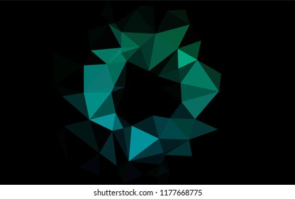 Dark Blue, Green vector polygon abstract background. Brand new colored illustration in blurry style with gradient. The best triangular design for your business.