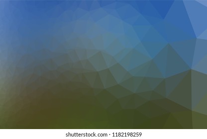 Dark Blue, Green vector polygon abstract background. Colorful illustration in abstract style with gradient. The polygonal design can be used for your web site.