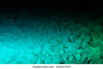 Dark Blue, Green vector polygon abstract layout. Colorful illustration in abstract style with gradient. Brand new style for your business design.