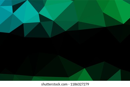 Dark Blue, Green vector polygon abstract layout. Colorful abstract illustration with gradient. The best triangular design for your business.
