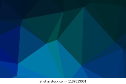 Dark Blue, Green vector polygon abstract layout. Polygonal abstract illustration with gradient. A new texture for your design.