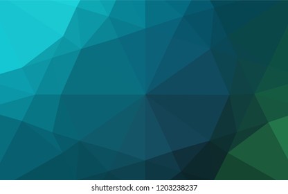 Dark Blue, Green vector polygon abstract layout. Brand new colored illustration in blurry style with gradient. The template can be used as a background for cell phones.