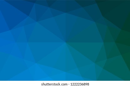 Dark Blue, Green vector polygon abstract background. A completely new color illustration in a vague style. A new texture for your design.