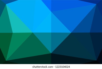 Dark Blue, Green vector polygon abstract background. Colorful illustration in abstract style with gradient. The template can be used as a background for cell phones.