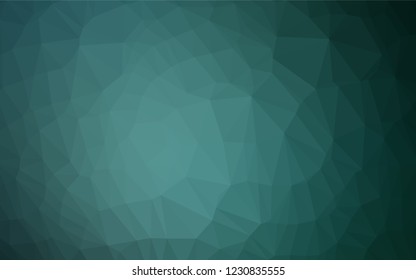 Dark Blue, Green vector polygon abstract layout. Colorful abstract illustration with gradient. A new texture for your design.