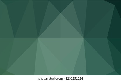 Dark Blue, Green vector polygon abstract backdrop. Shining colored illustration in a Brand new style. A completely new design for your business.