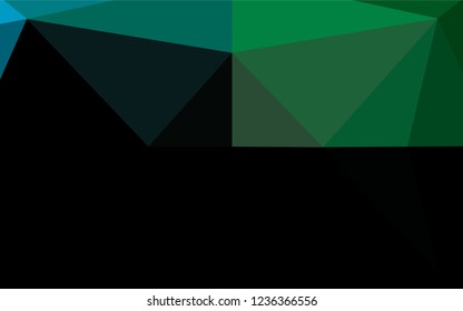 Dark Blue, Green vector polygon abstract backdrop. Brand new colored illustration in blurry style with gradient. The elegant pattern can be used as part of a brand book.