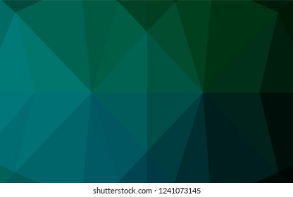 Dark Blue, Green vector polygon abstract background. An elegant bright illustration with gradient. The completely new template can be used for your brand book.