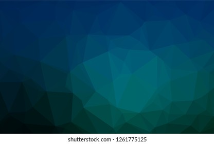Dark Blue, Green vector polygon abstract background. A vague abstract illustration with gradient. A new texture for your design.