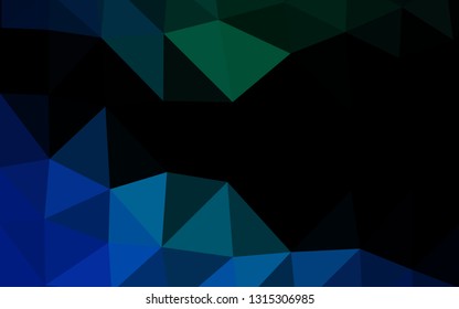 Dark Blue, Green vector polygon abstract background. Shining colored illustration in a Brand new style. Elegant pattern for a brand book.